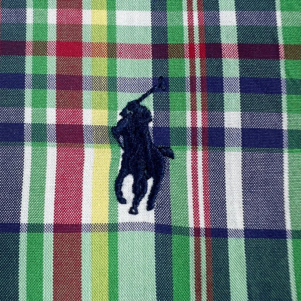 Polo Ralph Lauren Mens Classic Fit‎ Plaid Button Down Shirt Multi Color Size M